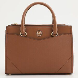 Authentic Michael Kors Everly Medium Saffiano Leather Satchel